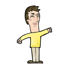 cartoon annoyed man