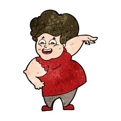 cartoon oveweight woman