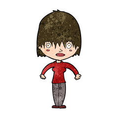 cartoon woman staring