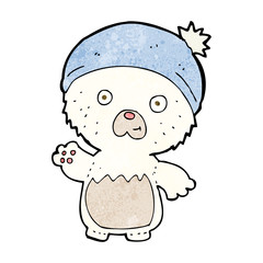 cartoon cute teddy bear in hat