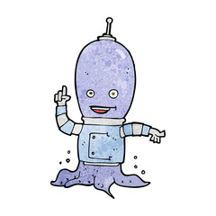 cartoon alien spaceman