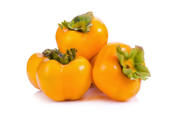 persimmon on white background