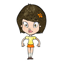 cartoon pretty woman