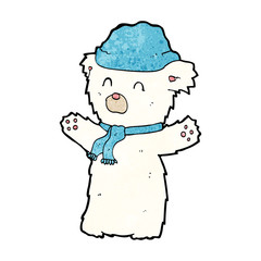 cartoon cute polar bear