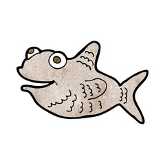 cartoon happy fish