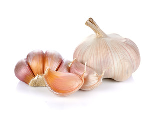 Fresh garlic isolated on white background