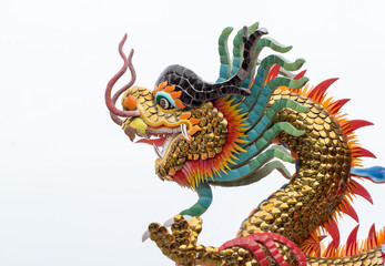 Chinese style dragon statue