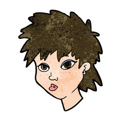 cartoon curious girl