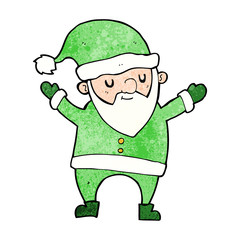 cartoon dancing santa