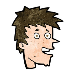 cartoon happy boy face
