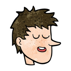 cartoon happy boy face