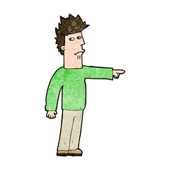 cartoon man pointing