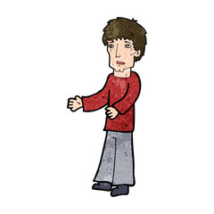 cartoon man explaining