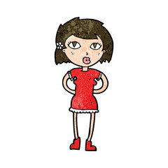 cartoon woman