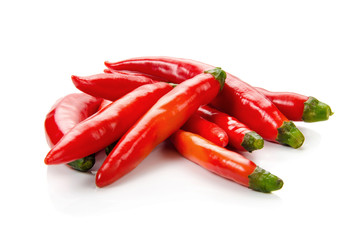 Red pepper on white