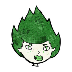 cartoon vampire head