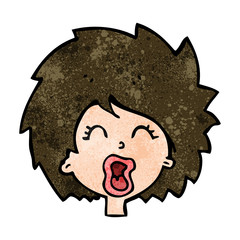 cartoon woman screaming