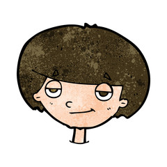 cartoon smug looking boy