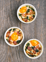 rustic baked potted egg