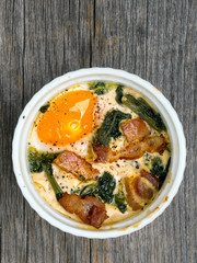 rustic baked potted egg