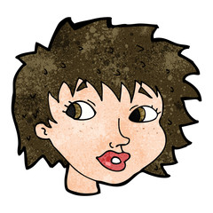 cartoon surprised woman