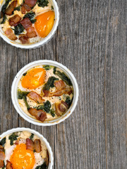 rustic baked potted egg