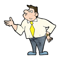 cartoon businessman asking question