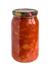 Pepper red in a glass jar