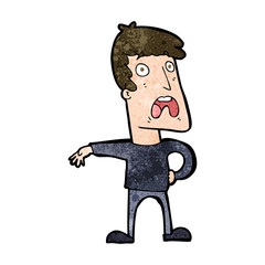 cartoon complaining man