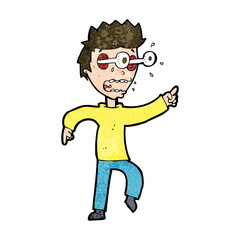 cartoon man with popping out eyes