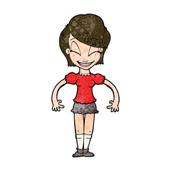 cartoon pretty woman