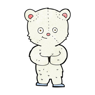 cartoon teddy polar bear cub