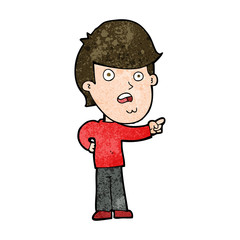 cartoon shocked man pointing