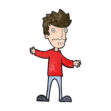 recommend clip art: cartoon nervous man