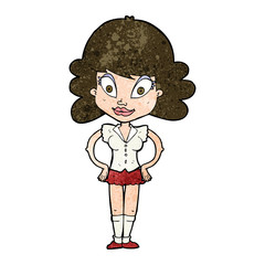 cartoon pretty woman