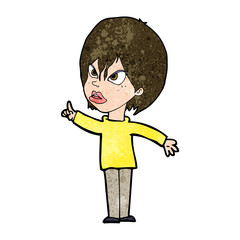cartoon woman arguing