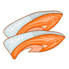 Fish steak of tuna isolated illustration