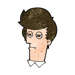 cartoon man with narrowed eyes