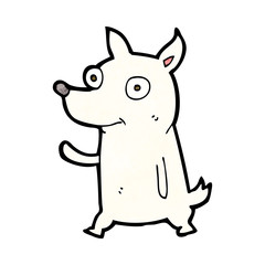 cartoon little dog waving