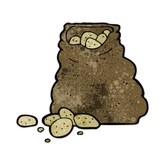 cartoon sack of potatoes