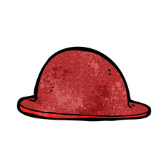 cartoon red bowler hat