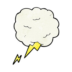 cartoon thundercloud symbol