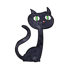 cartoon black cat