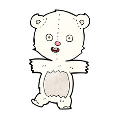 cartoon cute polar bear cub