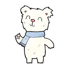cartoon cute polar bear cub