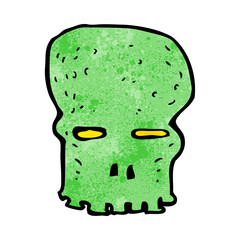 cartoon spooky skull