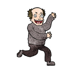 Naklejka premium cartoon evil old man