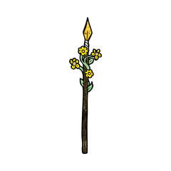 cartoon flowering spear