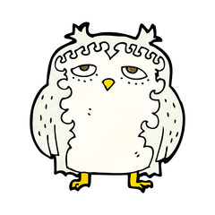 cartoon wise old owl