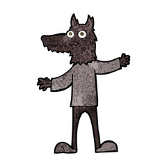cartoon wolf man